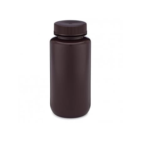 Globe Scientific Diamond RealSeal Bottles, Amber Color, Wide Mouth, 1000 ml, 6/pk, 6PK 219945